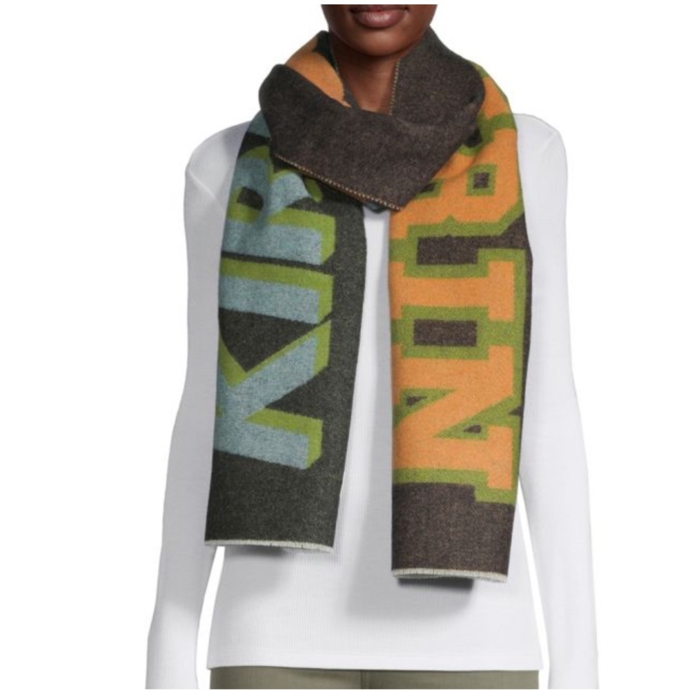 NWT Kirin, Peggy Gou, Brand Wool and Cashmere Jacquard Scarf